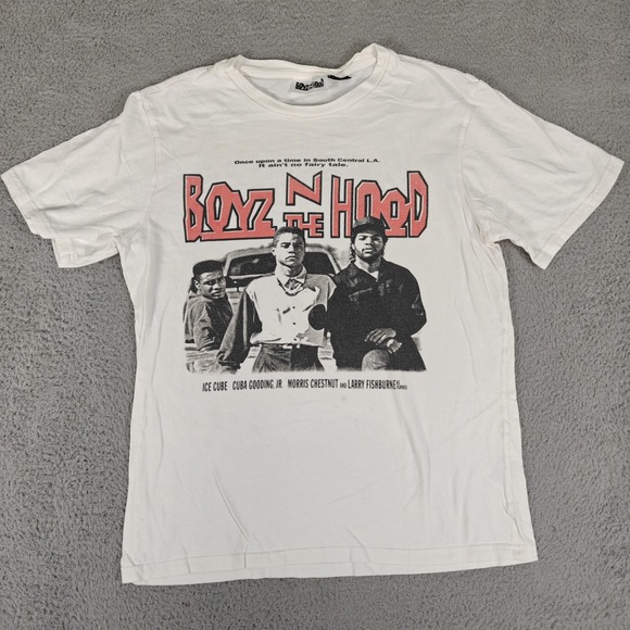 Boyz N The Hood Shirt Mens Small White‎ Movie Graphic Tee Hip Hop Rap Cotton - Picture 1 of 12